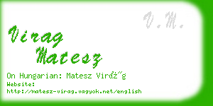 virag matesz business card